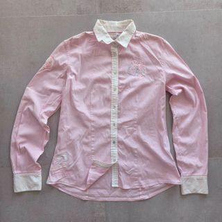 [XL] La Martina - Camisa manga larga bordada rosa