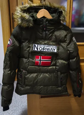 Parka Geographical Norway Verde Oscuro 10-12 años