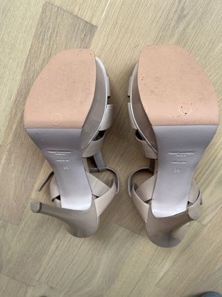Sandalias Saint Laurent Talla 39 Beige