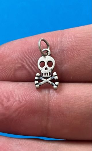 fascinante Colgante Calavera Plata De Ley 925