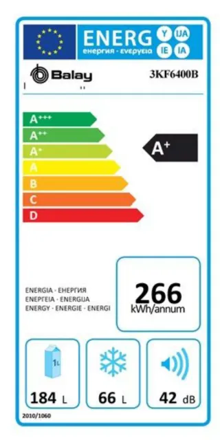 Nevera Frigorífico Combi Balay 3KF6400B NO FROST
