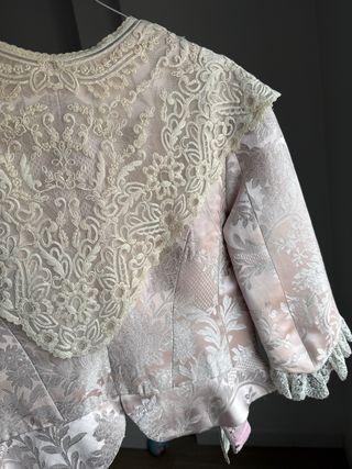 Traje Fallera Talla 38/S Rosa y Blanco