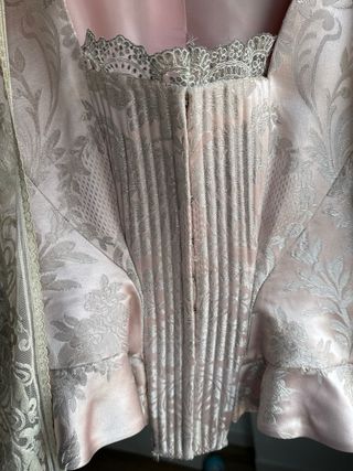 Traje Fallera Talla 38/S Rosa y Blanco