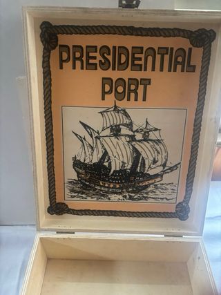 Cassette di legno vintage Sangria e Port