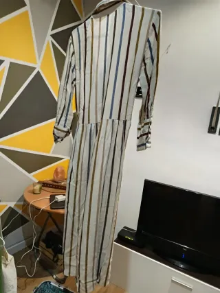 Vestido midi estampado rayas