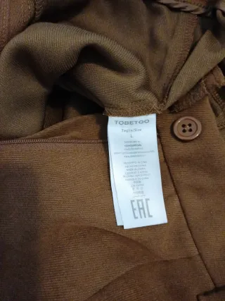 Pantaloni ragazza color tabacco