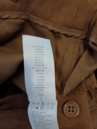 Pantaloni ragazza color tabacco