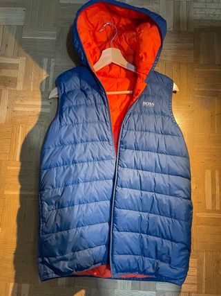 Chaleco Boss reversible azul y naranja