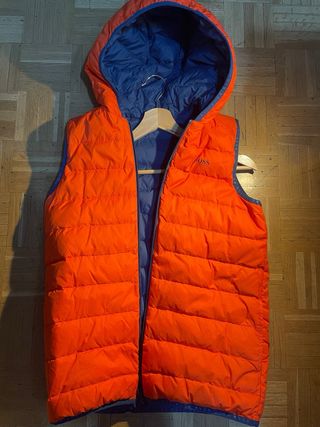 Chaleco Boss reversible azul y naranja