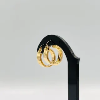 Pendientes Aro Tornillo Oro 18K