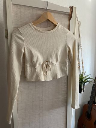 Top Corset Invierno Manga Larga Tejido