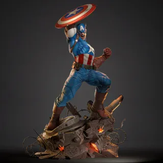Figura Capitán América Escultura kit de resina.