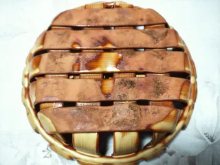 Bandeja frutera cerámica y plato decorativo