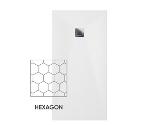 Plato de ducha resina HEXAGON 120x80 BLANCO