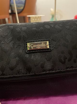 Clutch bag Leopard black Camomilla Milano
