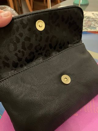 Clutch bag Leopard black Camomilla Milano