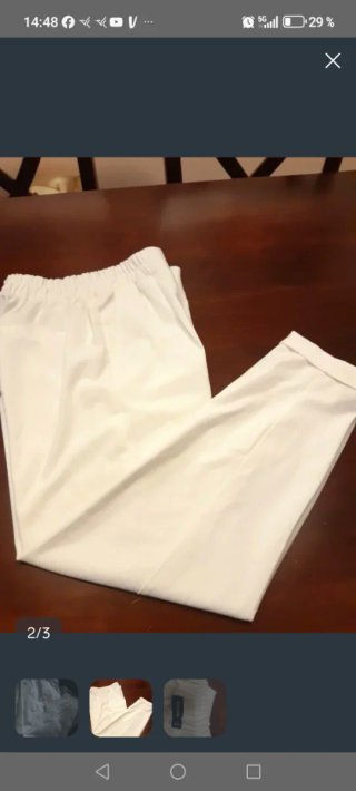 Pantalón verde talla M 5€ Pantalón blanco 5€