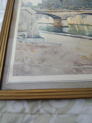 Cuadro Catedral Notre Dame París Antigua bueno