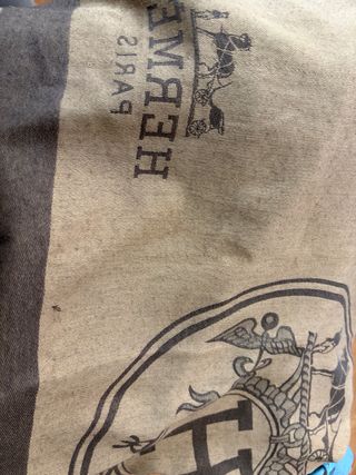 Sciarpa Hermès Paris Beige/Grigio