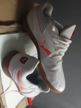 Zapatillas Puma Truco III Blancas Naranja Hombre