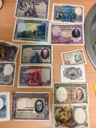 Billetes antiguos españoles - Lote variado