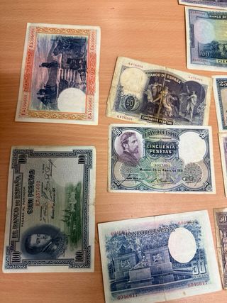 Billetes antiguos españoles - Lote variado