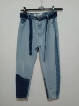 Pantalón vaquero patchwork