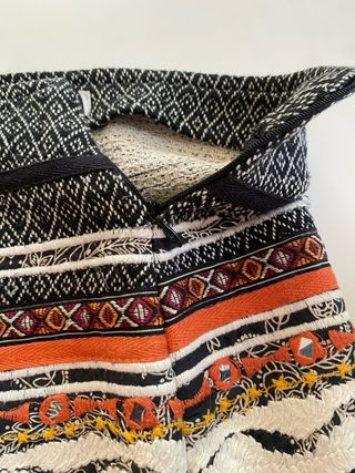 Minifalda boho chic multicolor