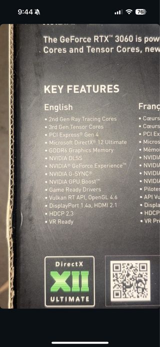 EVGA GeForce RTX 3060 12GB GDDR6 XC