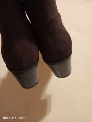 Botas Nobuck Marrones Tacon