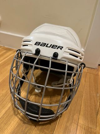 Protecciones, casco, palo hockey Niño