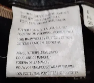 Cazadora de Piel  en marrón oscuro Talla XXL