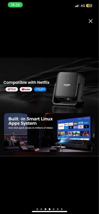 NUEVO Proyector 4K Netflix HDR10+ WiFi 6 Negro