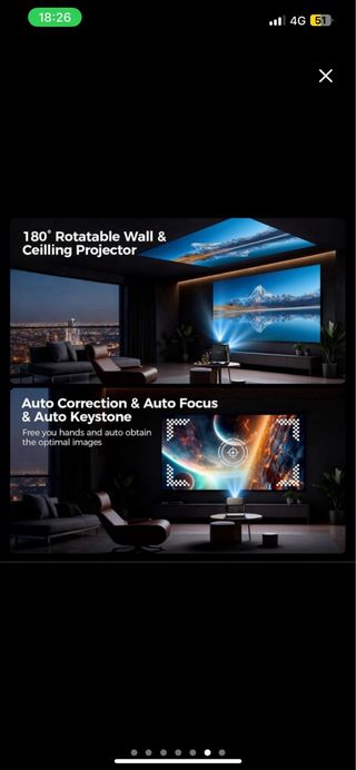 NUEVO Proyector 4K Netflix HDR10+ WiFi 6 Negro