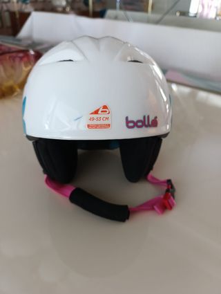 Casco de esquí infantil Bolle blanco mariposas