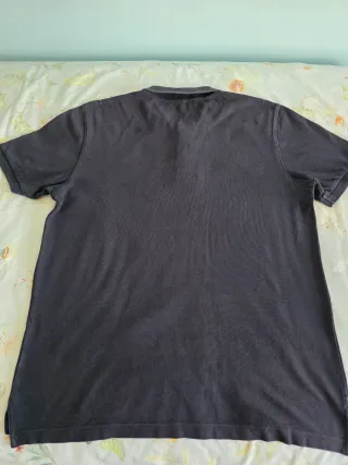 Camiseta Polo Zara Hombre Negra