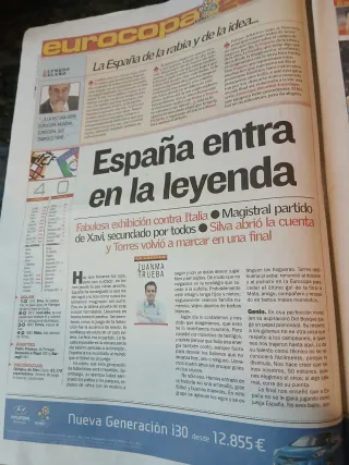 Periódico AS Mundial Fútbol 2012 Campeones Europa