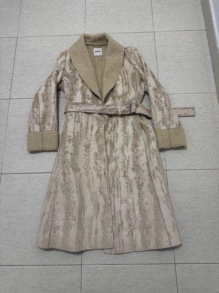 Abrigo largo Desigual mujer beige