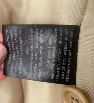 Cazadora de piel Skipper beige