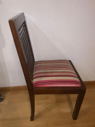 4 Sillas Rústicas Nogal