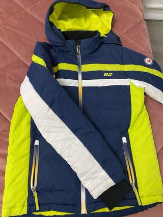 Giacca invernale bambino blu e lime