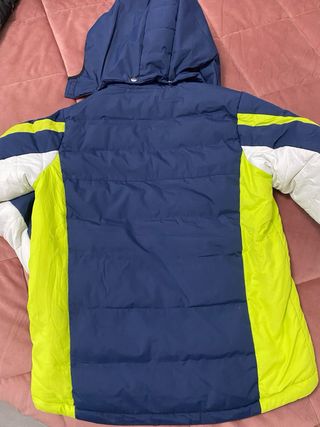 Giacca invernale bambino blu e lime