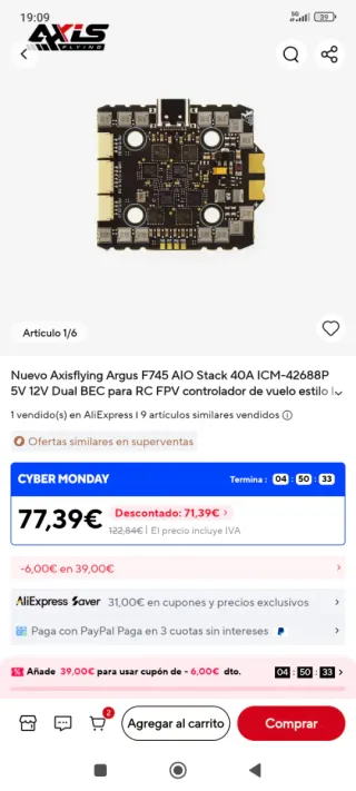 FC Axisflying F745 AIO Nueva