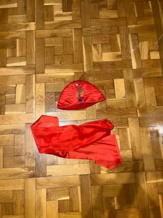 Disfraz Aladino Talla Única Negro/Rojo