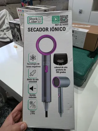 Secador Iónico Stock Líder Gris/Morado