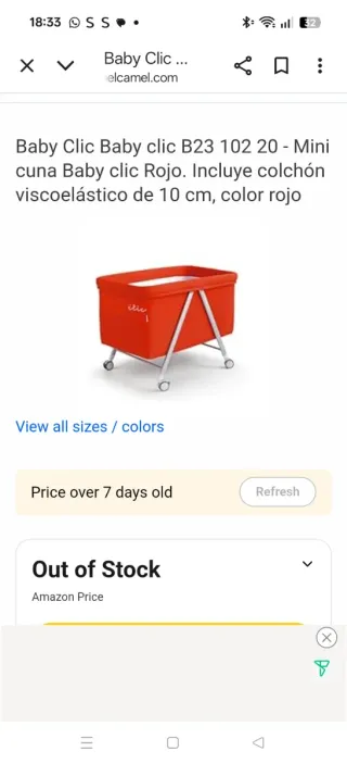 Mini cuna con ruedas