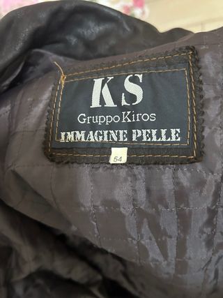 Giacca vera pelle uomo taglia 54 marrone