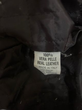 Giacca vera pelle uomo taglia 54 marrone