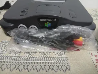 Nintendo 64 Consola Negra y Gris