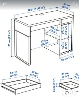 Escritorio Ikea Micke Blanco